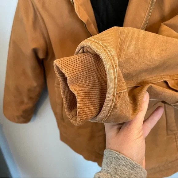 Carhartt Flannel Quilt-Lined Active Jacket with Storm Cuffs youth M 10-12 - Picture 4 of 5